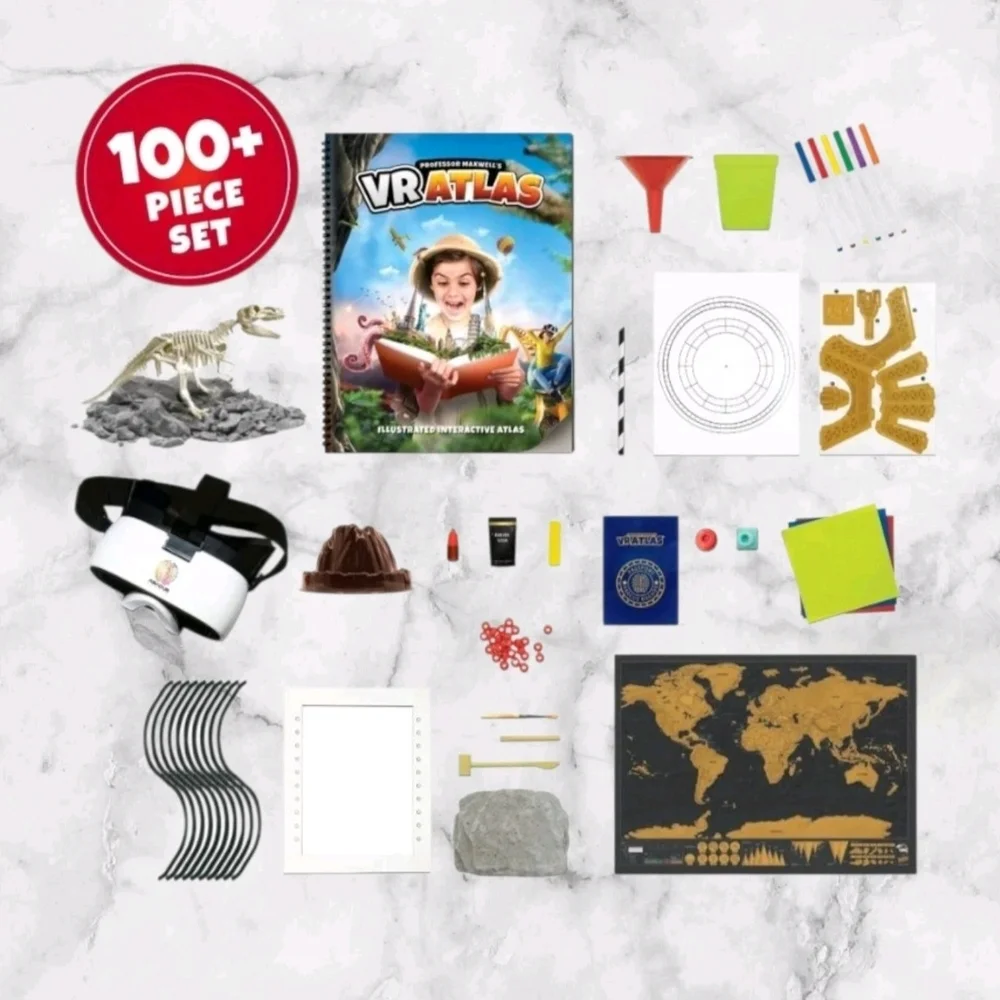 Professor Maxwell's VR Atlas - Virtual Reality Kids Science Kit, Book and Int...